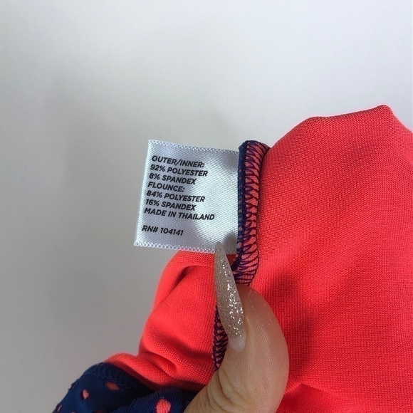 Lady Hagen golf running skirt navy neon orange shorts underneath - Picture 6 of 9